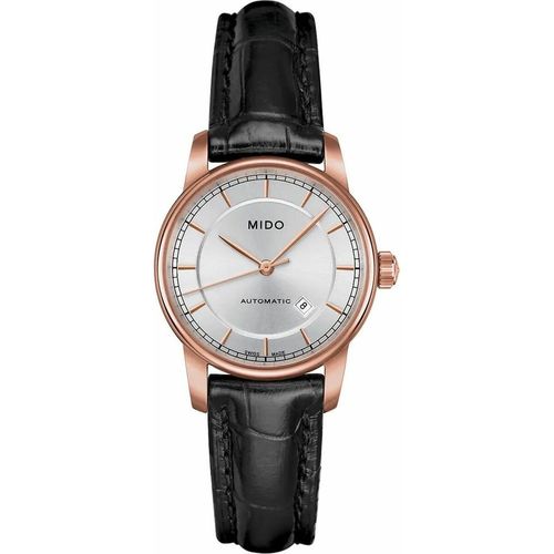 Mido M7600.3.10.4 Damen-Armbanduhr, Roségold-Gehäuse, Leder-Armband
