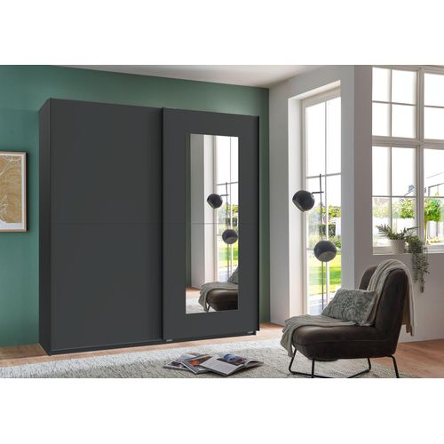 Kleiderschrank Dunen in Grafit 180x198x65cm (BxHxT) – Schwebetürenschrank