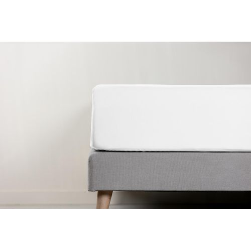 Emma Silken Satin Spannbettlaken | Weiss | 140x200cm