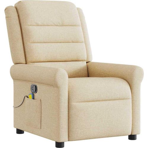 vidaXL Massagesessel Creme Stoff