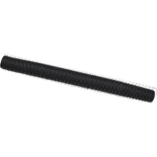 vidaXL Sechseckgeflechtzaun Grau 1.6 x 100 m Stahl