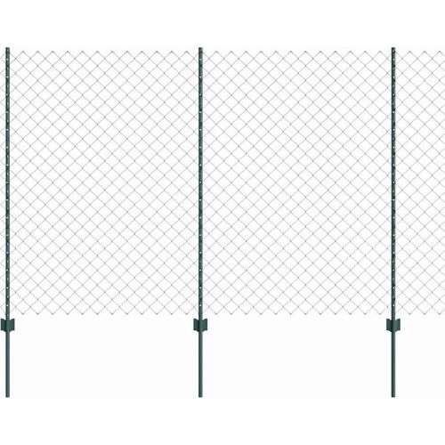 vidaXL Zaun mit Pfosten Grün 1.6 x 25 m Stahl