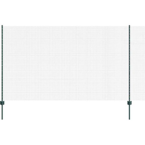 vidaXL Zaun mit Pfosten Grün 1.4 x 25 m Stahl