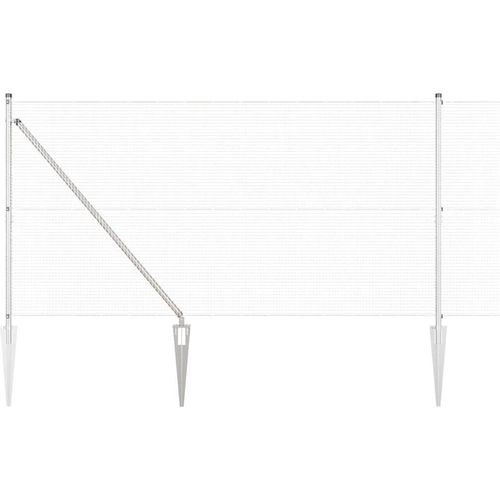 vidaXL Zaun mit Pfosten Silber 1.4 x 50 m Stahl