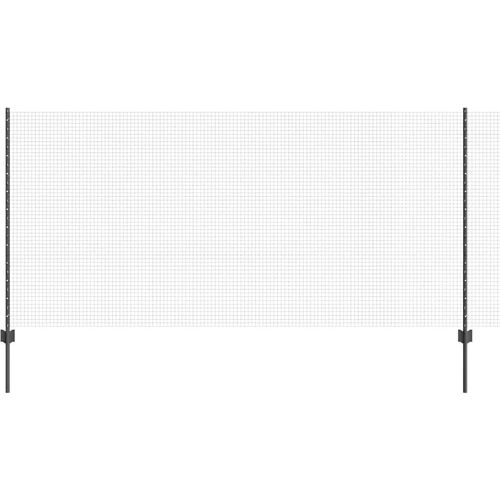 vidaXL Zaun mit Pfosten Grau 1.2 x 50 m Stahl