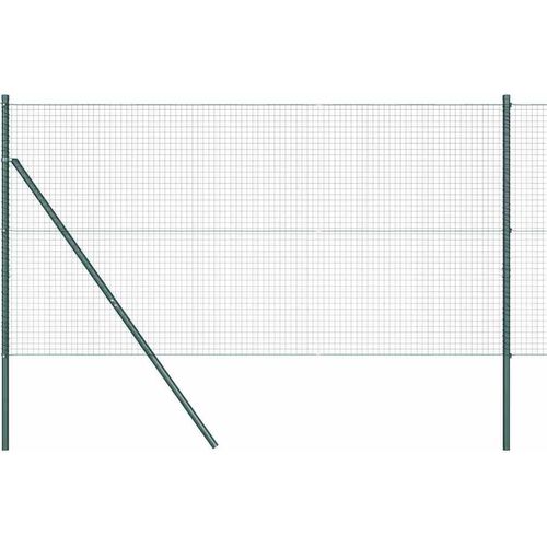 vidaXL Zaun mit Pfosten Grün 1.4 x 50 m Stahl