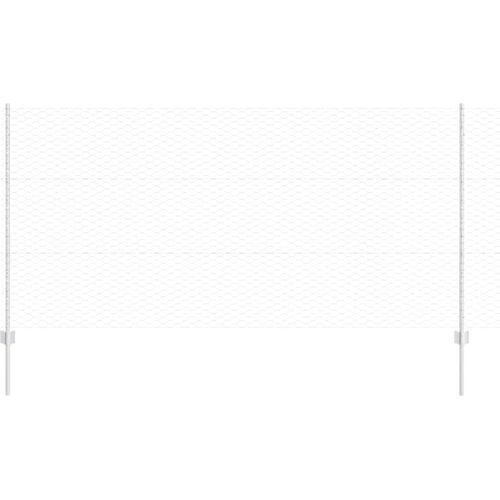vidaXL Zaun mit Pfosten Silber 1.2 x 100 m Stahl