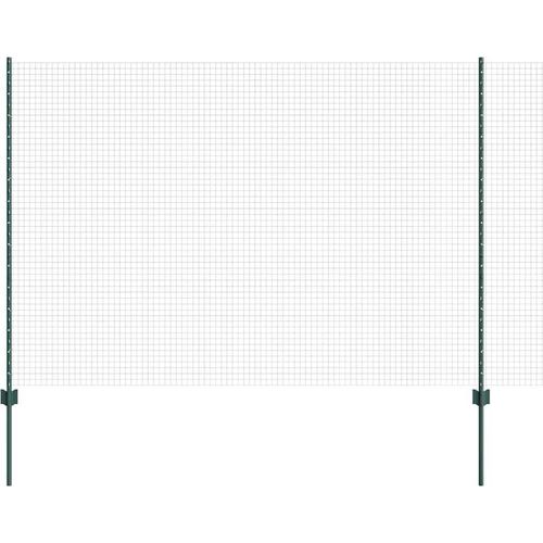 vidaXL Zaun mit Pfosten Grün 1.6 x 25 m Stahl