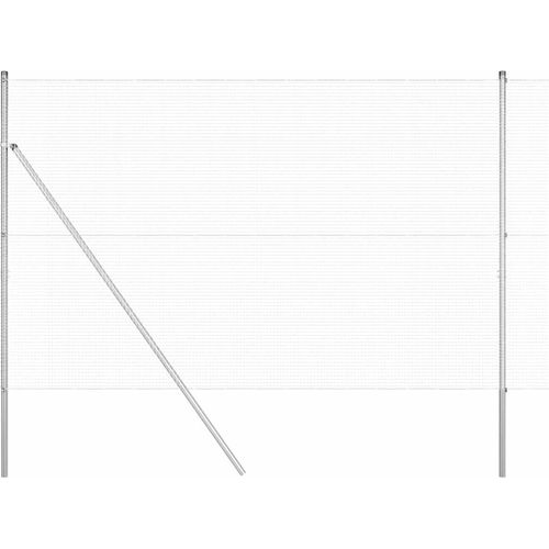 vidaXL Zaun mit Pfosten Silber 1.6 x 50 m Stahl