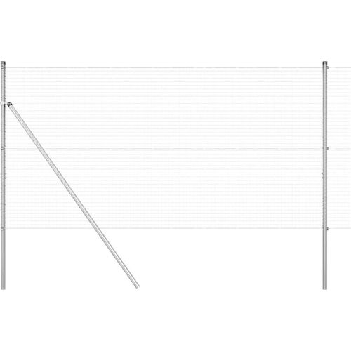 vidaXL Zaun mit Pfosten Silber 1.4 x 50 m Stahl
