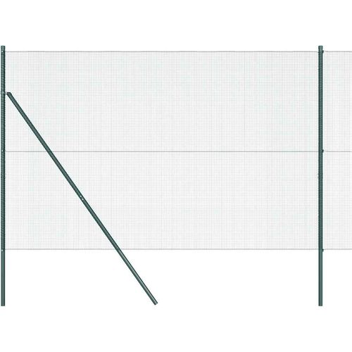 vidaXL Zaun mit Pfosten Grün 1.4 x 50 m Stahl
