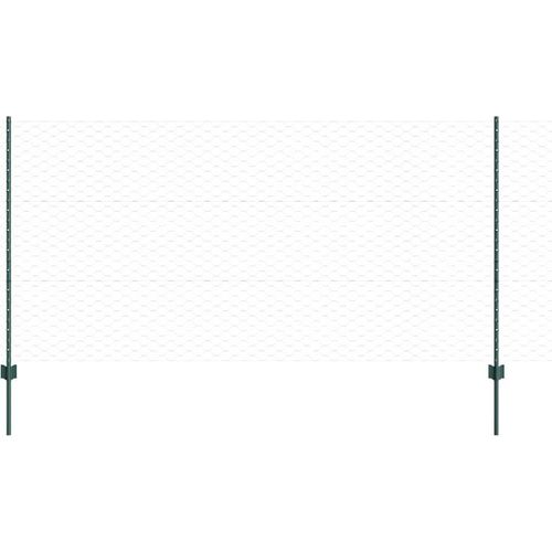 vidaXL Zaun mit Pfosten Grün 1.2 x 100 m Stahl