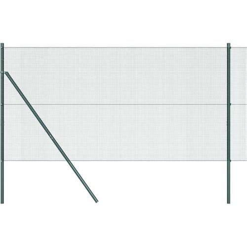 vidaXL Zaun mit Pfosten Grün 1.4 x 25 m Stahl
