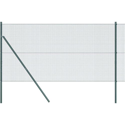 vidaXL Zaun mit Pfosten Grün 1.4 x 25 m Stahl