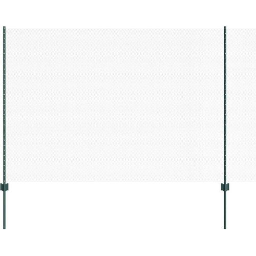 vidaXL Zaun mit Pfosten Grün 1.6 x 50 m Stahl