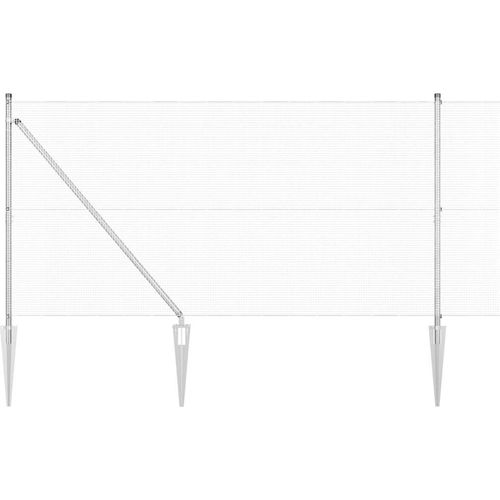 vidaXL Zaun mit Pfosten Silber 1.4 x 10 m Stahl