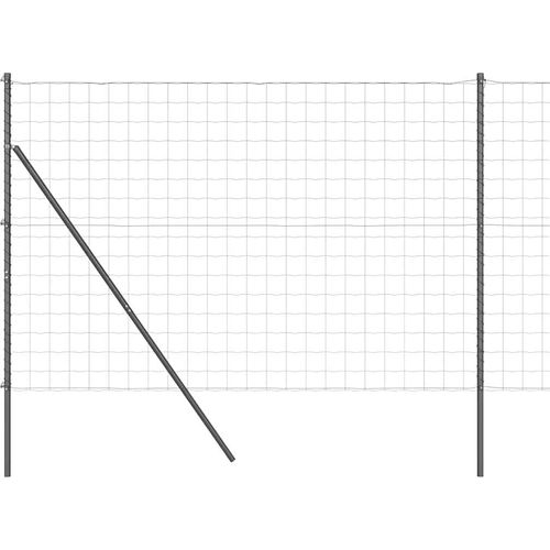 vidaXL Zaun mit Pfosten Grau 1,6 x 10 m Stahl und PVC Image