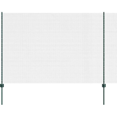 vidaXL Zaun mit Pfosten Grün 1.6 x 25 m Stahl