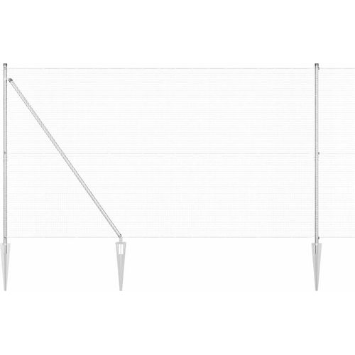 vidaXL Zaun mit Pfosten Silber 1.6 x 25 m Stahl