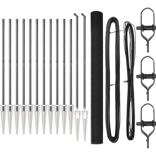 vidaXL Zaun mit Pfosten Grau 1.6 x 25 m Stahl