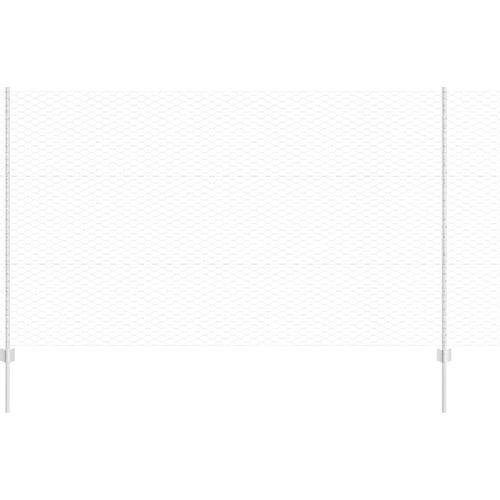 vidaXL Zaun mit Pfosten Silber 1.4 x 50 m Stahl