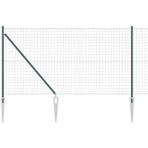 vidaXL Zaun mit Pfosten Grün 1.2 x 25 m Stahl