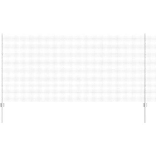 vidaXL Zaun mit Pfosten Silber 1.2 x 50 m Stahl