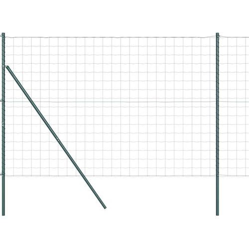 vidaXL Zaun mit Pfosten Grün 1.6 x 10 m Stahl
