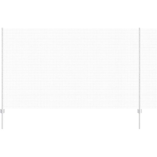 vidaXL Zaun mit Pfosten Silber 1.4 x 25 m Stahl