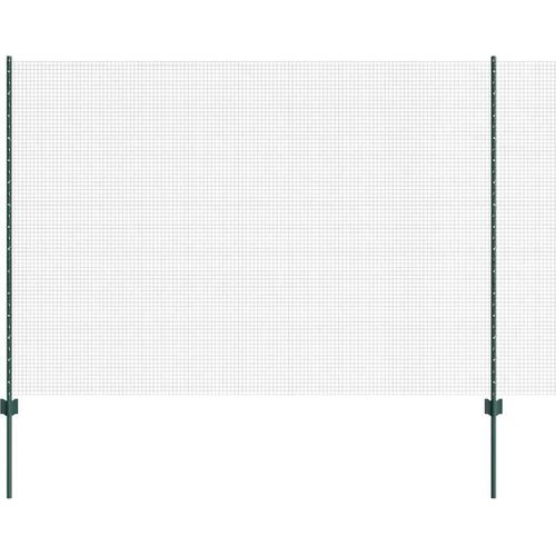 vidaXL Zaun mit Pfosten Grün 1.6 x 25 m Stahl