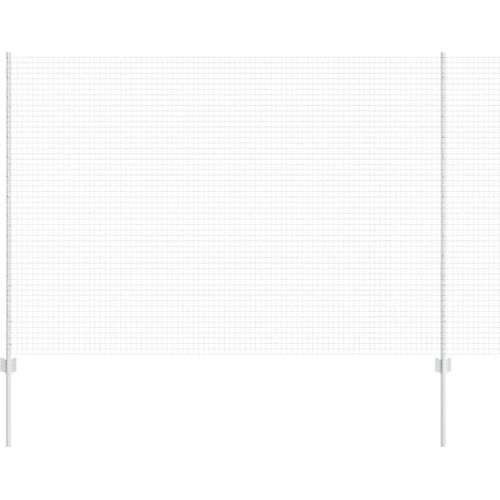 vidaXL Zaun mit Pfosten Silber 1.6 x 25 m Stahl