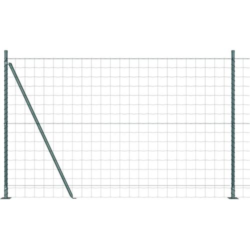 vidaXL Zaun mit Pfosten Grün 1.6 x 10 m Stahl