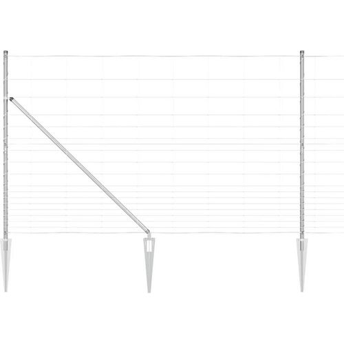 vidaXL Zaunpfosten Galvanisiert 50 x 1,5 m Stahl