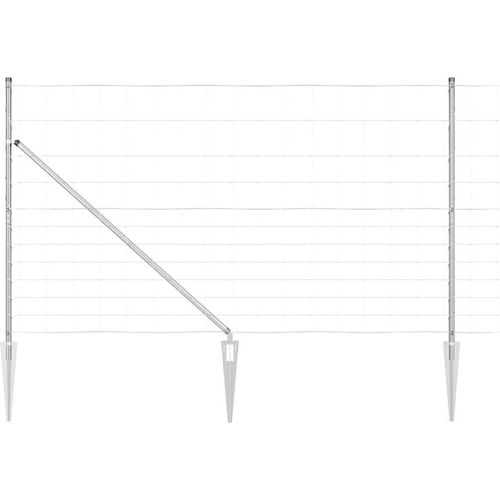 vidaXL Zaunpfosten Galvanisiert 25 x 1,4 m Stahl