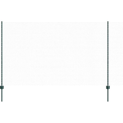 vidaXL Zaun mit Pfosten Grün 1.4 x 50 m Stahl