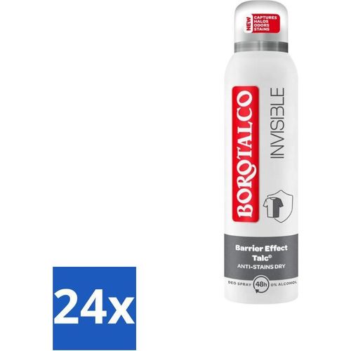 Borotalco Deospray Unsichtbar 150 ml - Vorteilspack - 24 Stücke