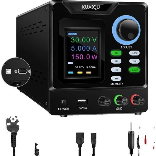Programmierbares DC-Netzteil, programmierbar, USB- und RS-232-Konnektivität, 30V 5A 150W, AC 220V