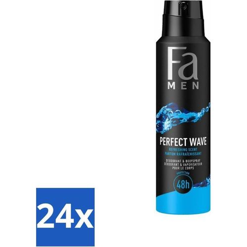 Fa Men - Perfect Wave - Deodorant Spray - Erfrischender Duft - 150 ml - Vorteilspack - 24 Stücke