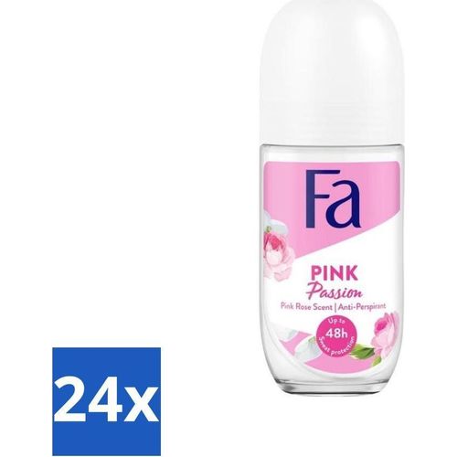 Fa - Pink Passion - Deoroller - Pink Rose - 50 ml - Vorteilspack - 24 Stücke