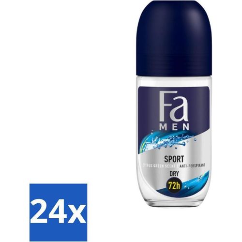 Fa Men - Sport - Deoroller - Citrusgrün - 50 ml - Vorteilspack - 24 Stücke