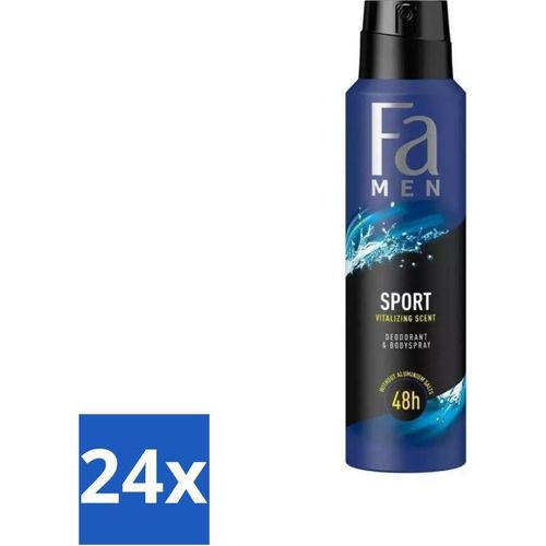 Fa Men - Sport - Deodorant Spray - Vitalisierender Duft - 150 ml - Vorteilspack - 24 Stücke