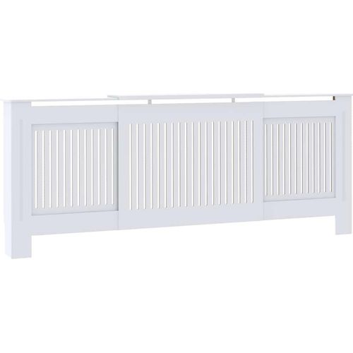 vidaXL MDF Heizkörperverkleidung Weiß 205 cm