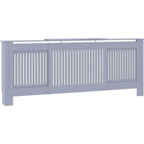 vidaXL MDF Heizkörperverkleidung Grau 205 cm
