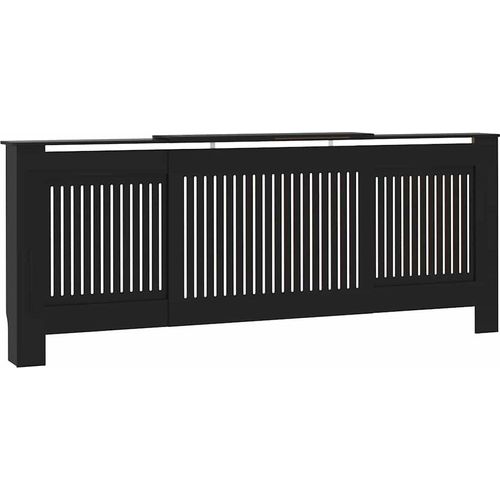 vidaXL MDF Heizkörperverkleidung Schwarz 205 cm