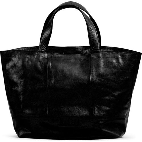 muud Hiba Ledertasche Shopper schwarz