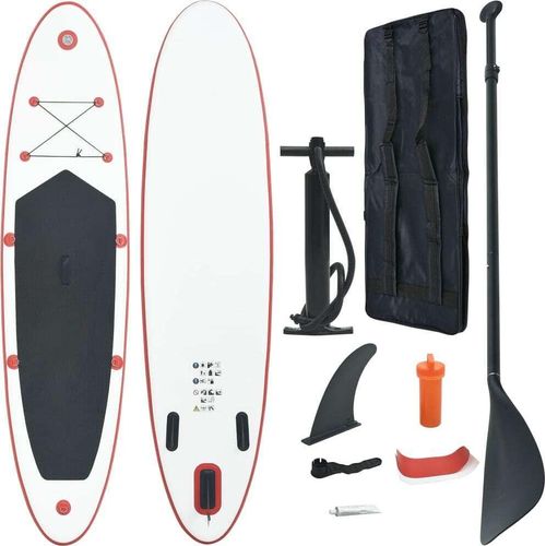 Stand Up Paddle Surfboard SUP Aufblasbar Rot und Weiß , Surfbretter Design 2024