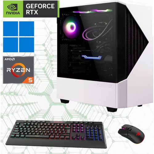 GAMEMAX Gaming-PC Horizon 7330 Ryzen 5 5500 Wasserkühlung 32GB RAM 2TB Gen4 SSD RTX 4060 Windows 11