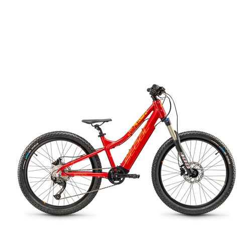 S'COOL e-troX race 24 Zoll 9-Gang Alivio - Red/Orange | Kinderfahrrad | Jugendfahrrad | 24 Zoll | E-bike | Kinder E-Bike | Elekrofahrrad | 9 Gang