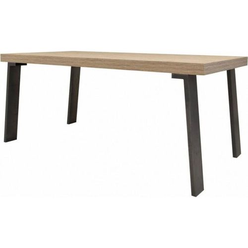 Tisch 168x88cm mit Metallbeinen, Kollektion SHOW, Farbe helles Eichenholz