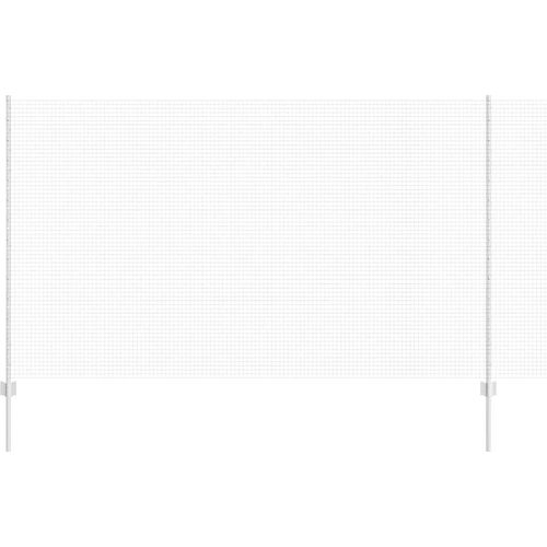 vidaXL Zaun mit Pfosten Grau 1.4 x 50 m Stahl